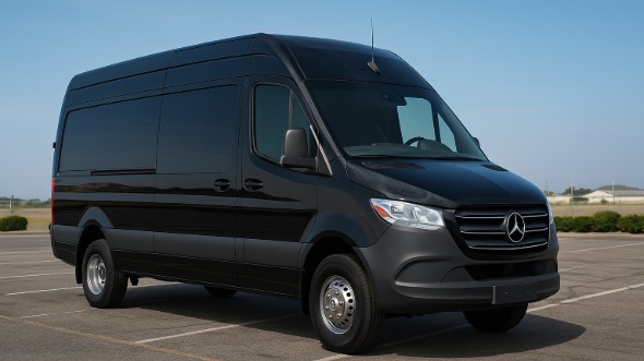 Exterior of Waterbury Party Bus Company's 14 Passenger Sprinter Limousine in Hamden