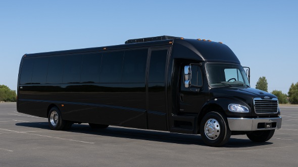 Exterior of Waterbury Party Bus Company's 20 Passenger Party Bus in New Britain