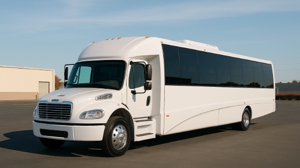 Exterior of Waterbury Party Bus Company's 25 Passenger Party Bus in Milford