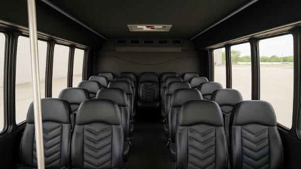 Interior of Waterbury Party Bus Company's 28 Passenger Minibus in Waterbury