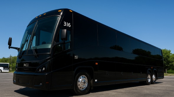 Exterior of Waterbury Party Bus Company's 40 Passenger Party Bus in Milford
