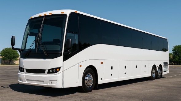 Exterior of Waterbury Party Bus Company's 46 Passenger Charter Bus in Waterbury