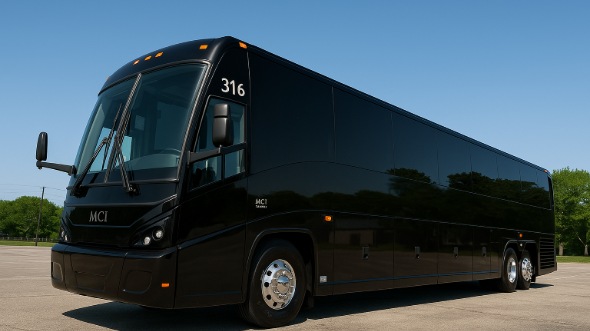 Exterior of Waterbury Party Bus Company's 50 Passenger Party Bus in Danbury