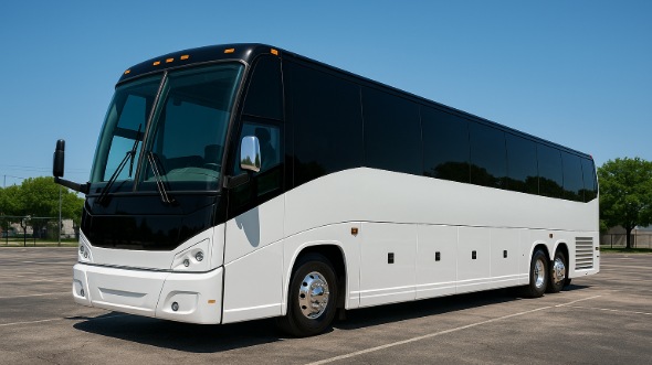Exterior of Waterbury Party Bus Company's ADA Charter Bus in Waterbury